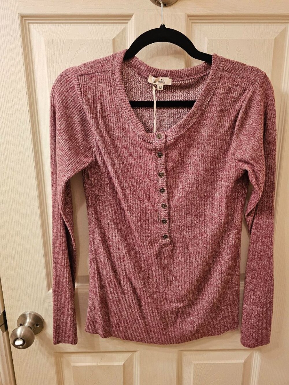 NWT La Miel Medium Rose Pink Long Sleeved Blouse